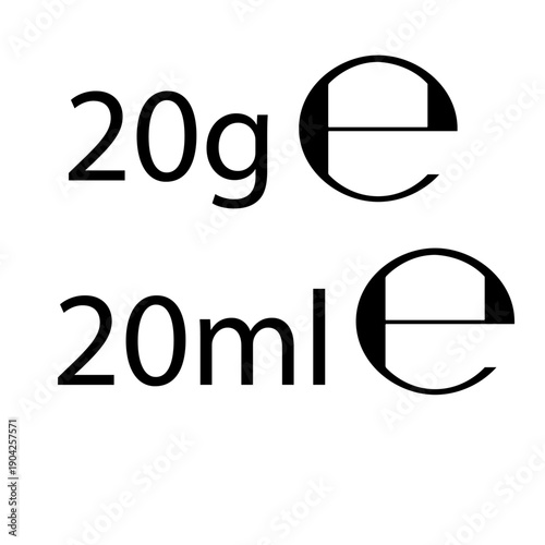 e mark, estimated sign, product's weight or volume, European Union regulations , average quantity of prepackaged goods