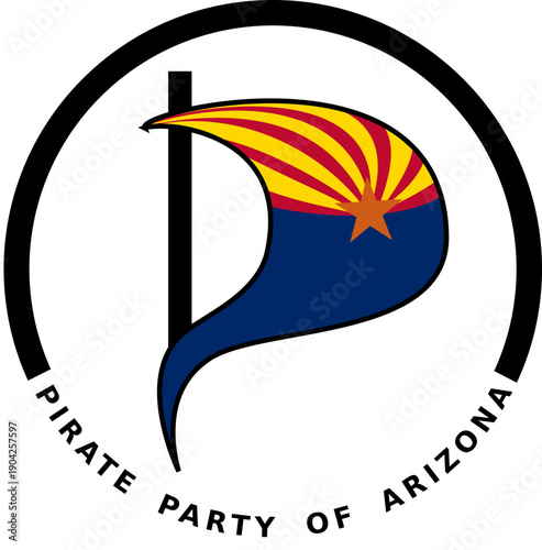 pirate party of arizona logo vector