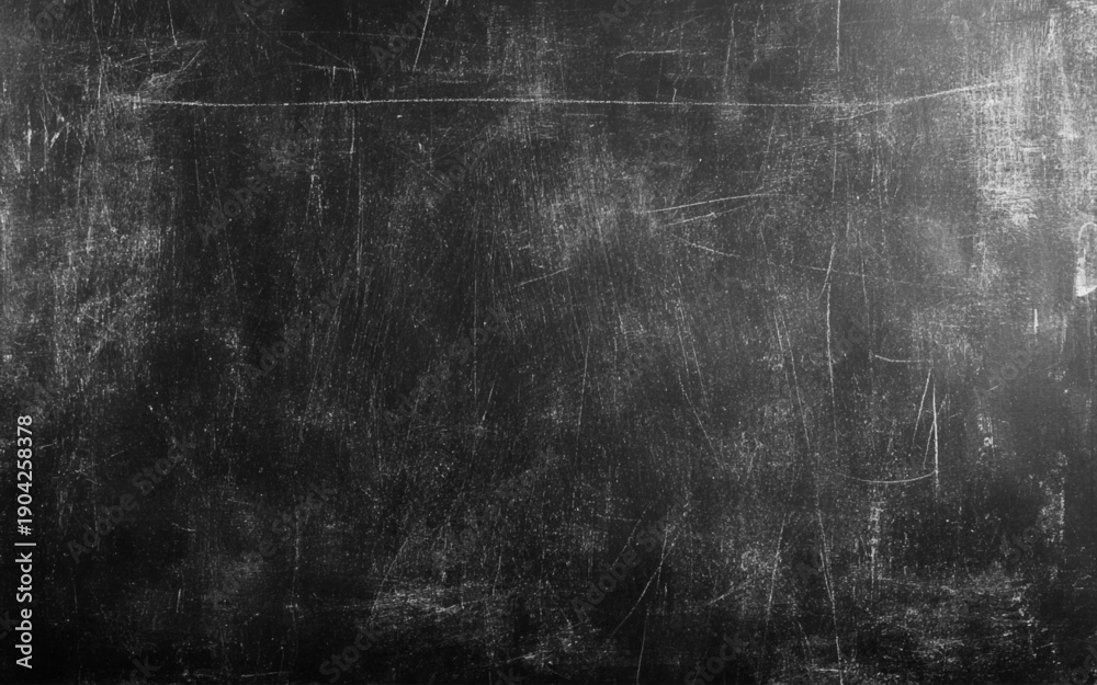 Fototapeta premium Blank black chalkboard with chalk traces. 