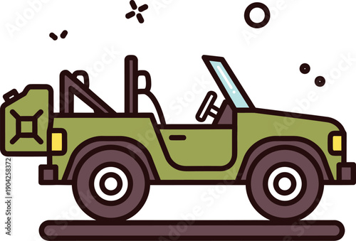 Off Road Jeep Adventure Vehicle Illustration Vector