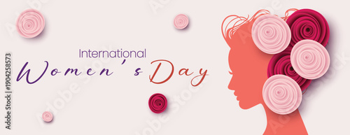 International Women’s Day 8 March social media cover banner header floral vector design for promotional advertising women empowerment celebration marketing campaign web use template