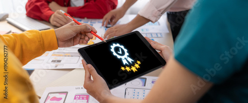 Картината върху платно Online product certification, marking a key achievement