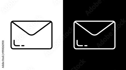 Envelope Icon Sheet Black And White