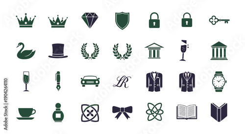 Luxury icons and symbols collection.
