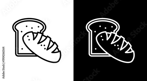Bread Icon Sheet Black And White