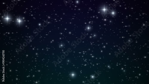 Timelapse of stars in the night sky moving around the North star in a circle