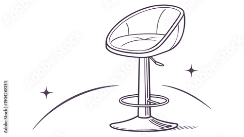 Modern adjustable office chair with sleek design and starburst effect