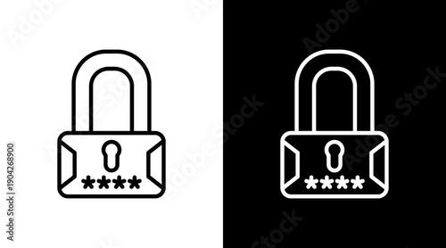 Password Icon Sheet Black And White