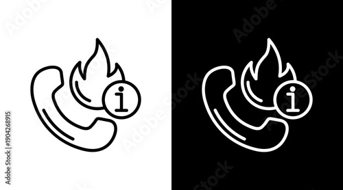 Hotline Icon Sheet Black And White