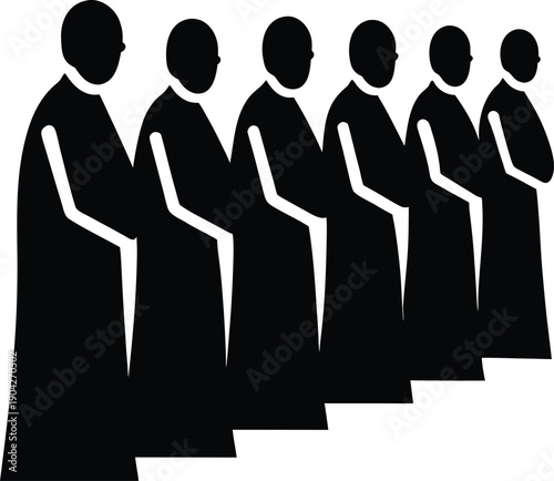 Monks Silhouette Religious Order Spirituality Faith