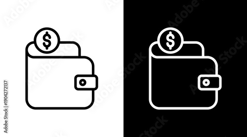 Wallet Icon Sheet Black And White