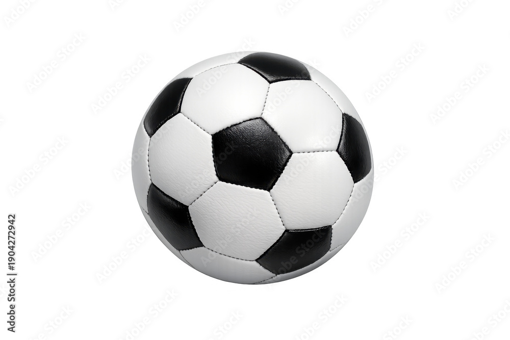 Naklejka premium Soccer ball for football game, sport, athletic recreation, equipment on transparent background