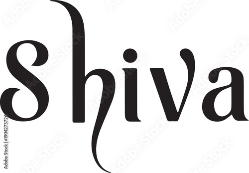 Shiva Artistic Wordmark Spiritual Typography