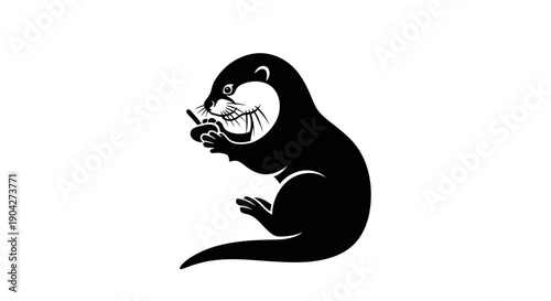 black and white cartoon illustration of a lion
