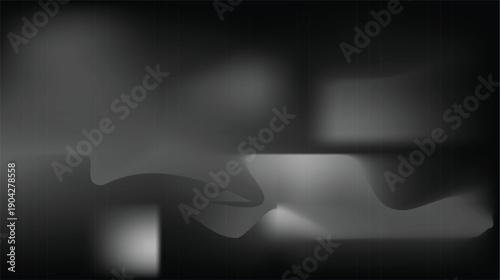 Abstract monochrome background with flowing grey and black shapes