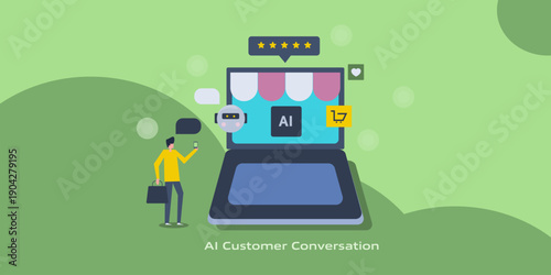 Customer purchase completion with mobile first AI assistant, chat conversation and automate cart checkout.