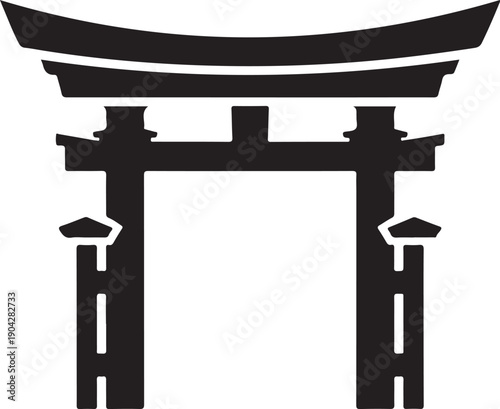 A traditional japanese torii gate symbolizing the entrance to a sacred space