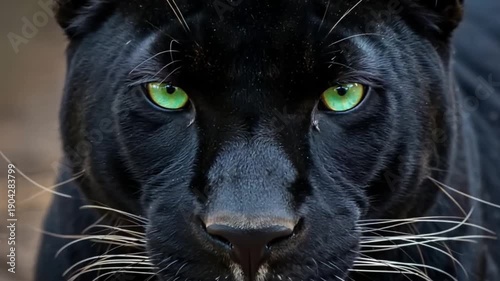 Black Panther Intensity - 4K Wildlife Portrait for Nature Exhibits & Conservation Media 
