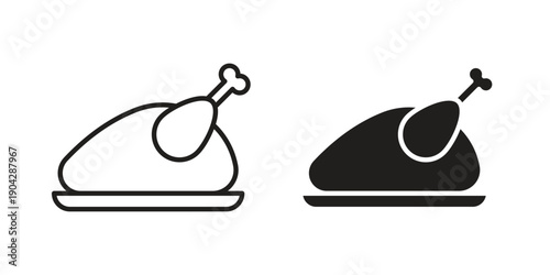 Turkey icon design element, vector illustration. Editable vector collections.
