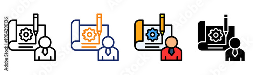 Client Blueprint Icon Multiple Style Collection Set 