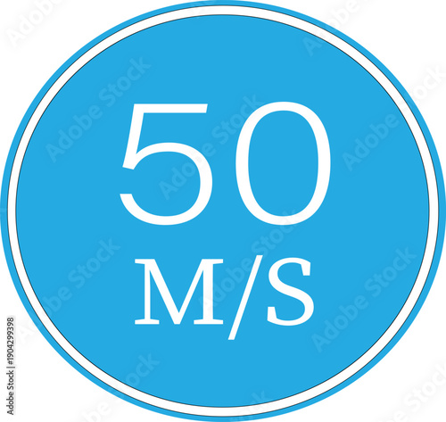 Speed Limit 50 Road Traffic Sign Vector