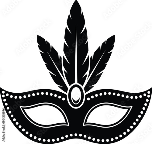 Venetian carnival mask. Secret carnival masquerade mask. 