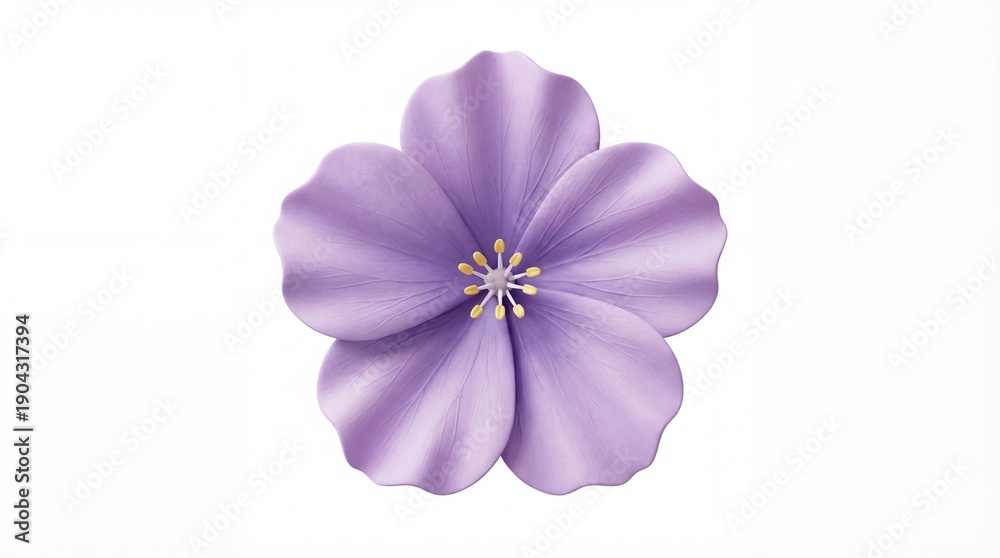 Obraz premium Elegant Purple Flower Illustration on White Background for Design.