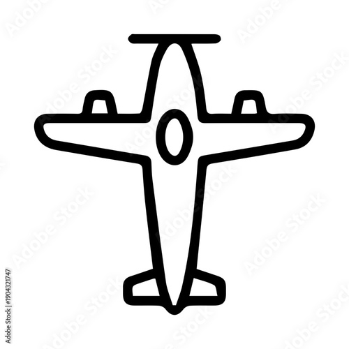 Overhead Airplane Icon