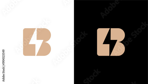 B logo energy vector. initial letter volt template vector illustration
