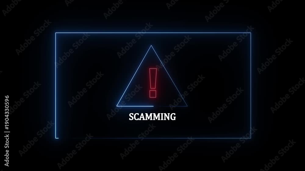 Vidéo Stock Security breach computer hacking attack warning message ...