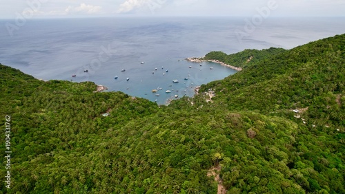 Scenic Landscape With Peaceful Waters. Serene Aerial Image Showcasing Vibrant Nature And Tranquil Waters