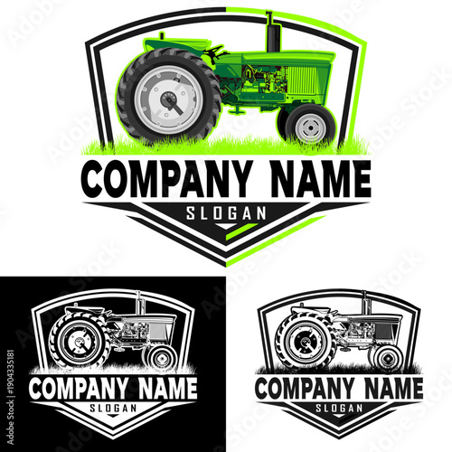 vintage green tractor farm for company