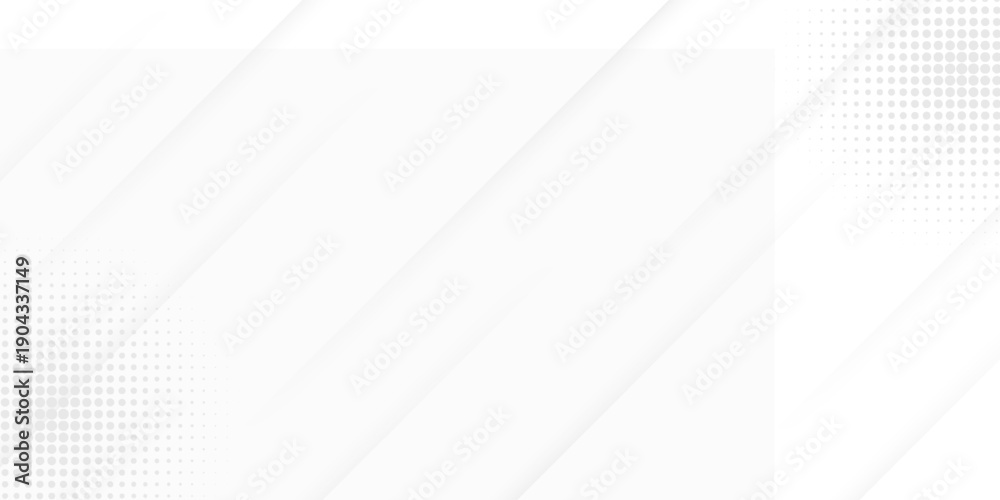 Fototapeta premium Modern abstract white background with soft diagonal lines and dotted halftone texture. Clean minimal design template for business, technology, corporate, digital, or presentation projects. modern