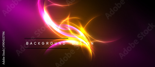 Abstract vibrant energy flow. Pink, yellow hues blend, creating dynamic visual impact. Background design suggests movement, light.