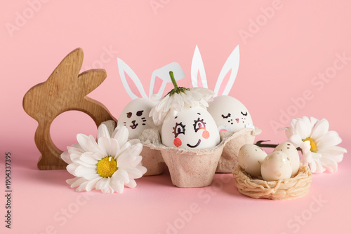 Tray of creative Easter egg...