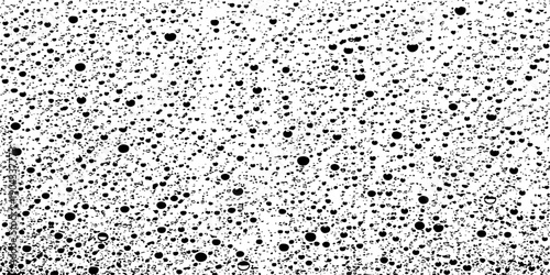 Abstract seamless pattern of blue liquid water drops and clear rain droplets on a transparent glass surface creates a fresh wet texture background with white bubbles and aqua condensation