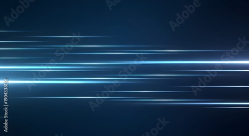 Wallpaper Mural A high-speed light trail illuminates the dark blue background with motion blur effect Torontodigital.ca