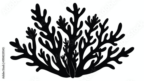 Minimal vector illustration showing coral design with natural shapes suitable for stock markets and related financial themes