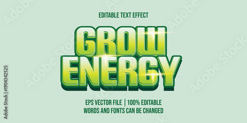 Organic 3D editable text effect