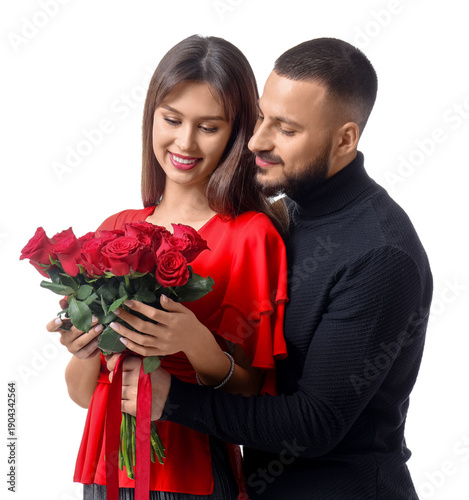 Beautiful young couple with...
