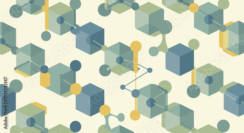 A modern, minimalist design with geometric shapes evokes creativity and innovation, perfect for presentations or websites.