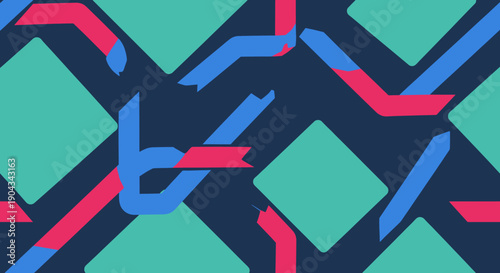 A vibrant geometric pattern evokes modernity and creativity, perfect for branding or design projects.