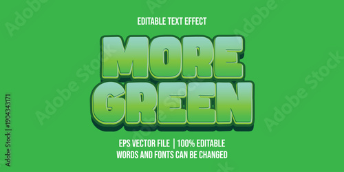 Organic 3D editable text effect