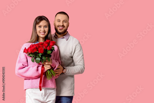 Beautiful young couple with...