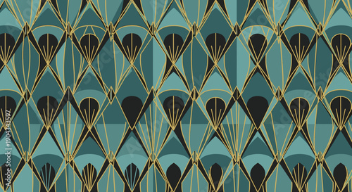 A vibrant art deco design with bold lines and geometric shapes, perfect for creative projects and modern aesthetics.
