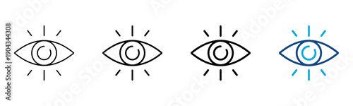 Vision Icon Different Style Outline Collection Set Vector Illustration
