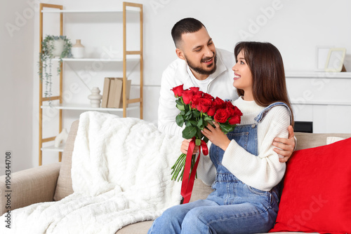 Beautiful young couple with...