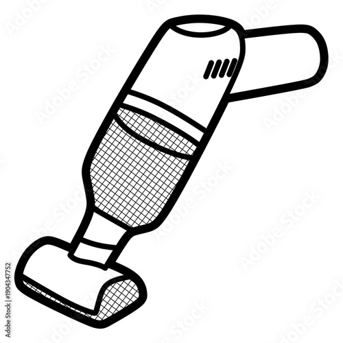 simple vacuum cleaner line art, adjustable lines