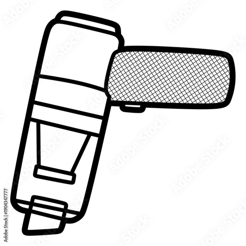 handheld vacuum cleaner vector, adjustable lines