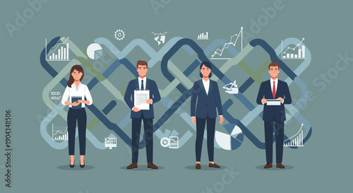 A sleek, modern chart symbolizes data analysis and growth, perfect for business presentations or marketing materials.